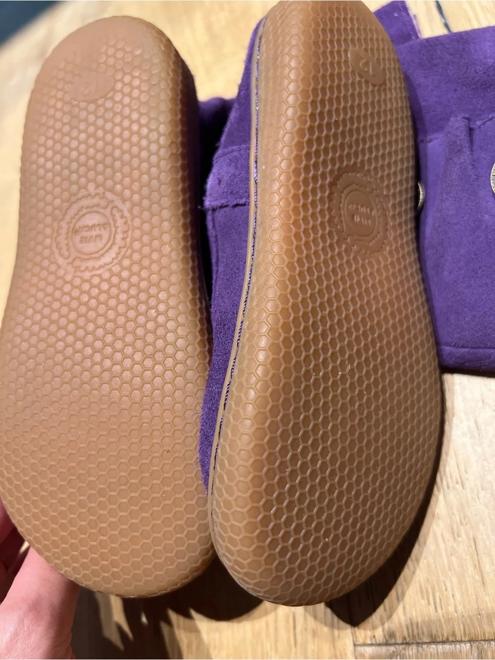 Livie and Luca Kids Gray and Purple Suede Booties, Size 12